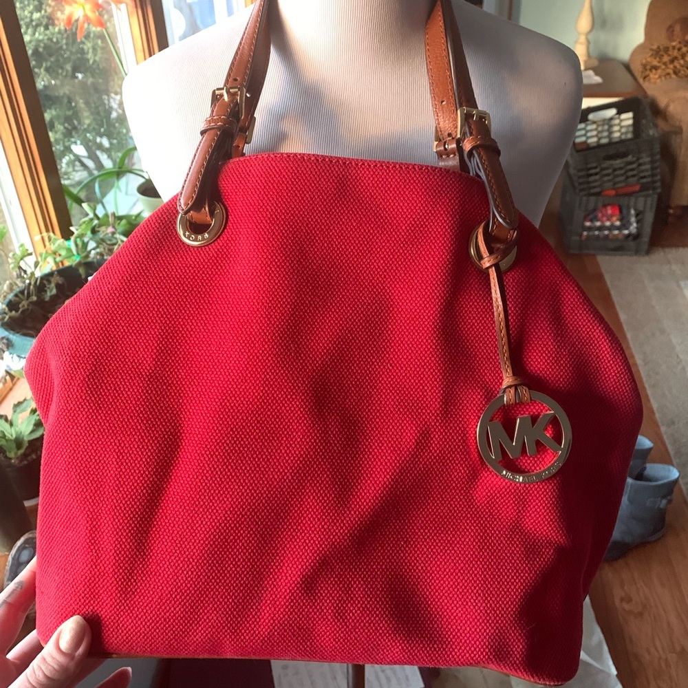 Michael Kors Canvas Bucket Bag